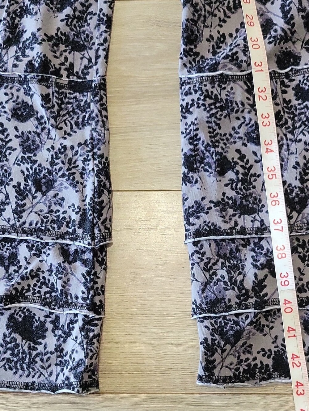 Matilda Jane XL Tiered Wide Leg Pants Floral Cottagecore Boho Lagenlook Purple - Picture 5 of 9